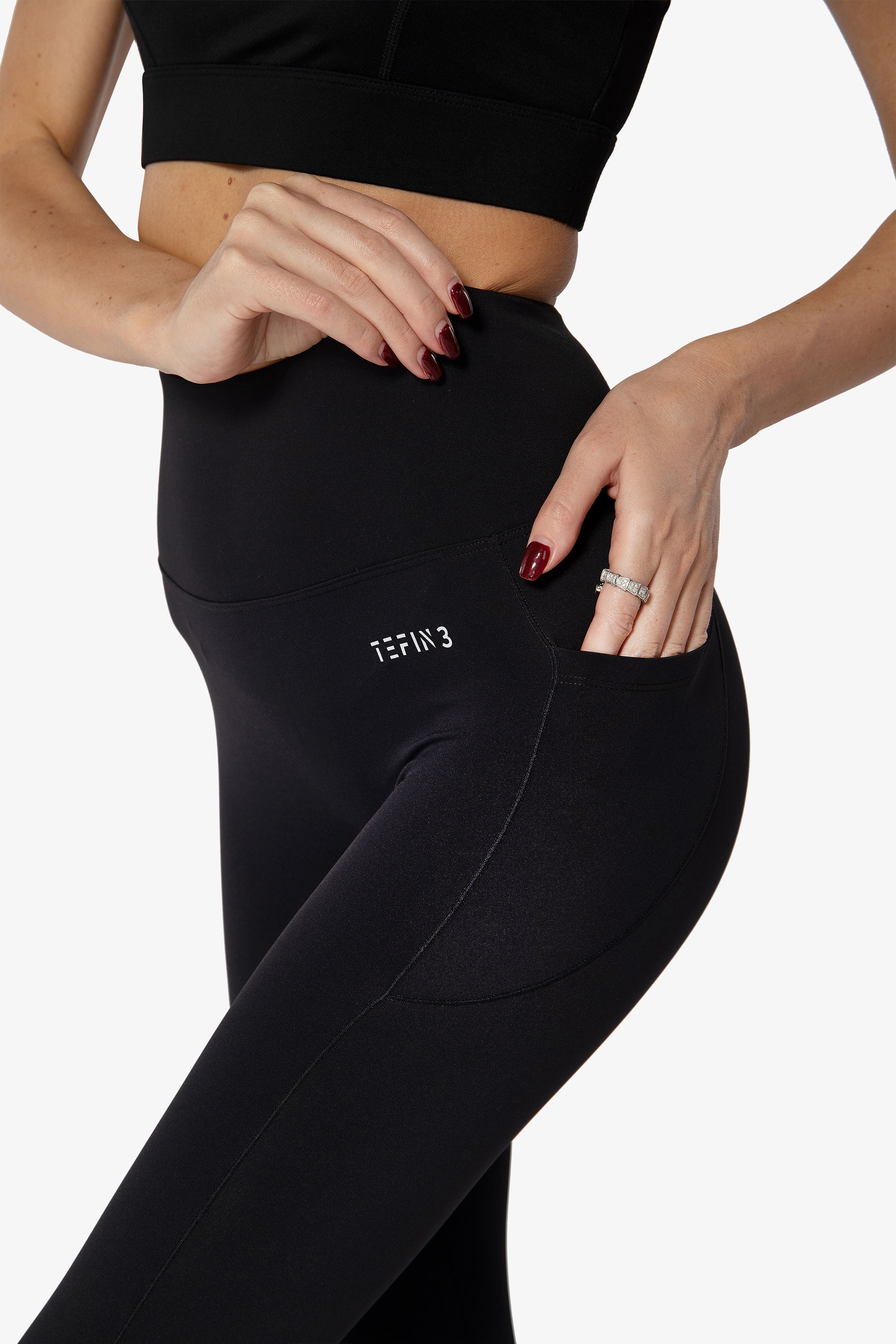 Fengbay Activewear Leggings Womens Large L Black Spandex Blend Slim Fit  Pants
